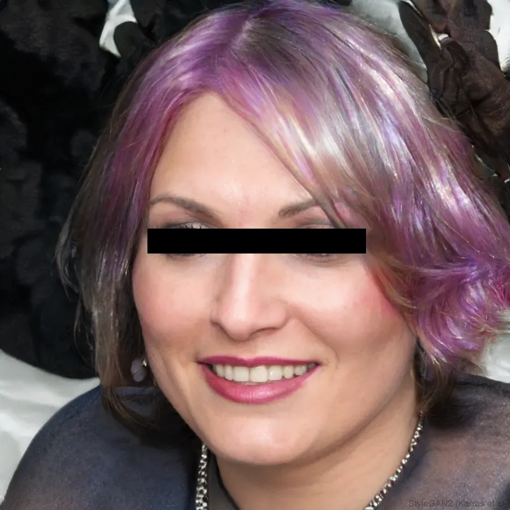 A face censored with a black bar over the eyes